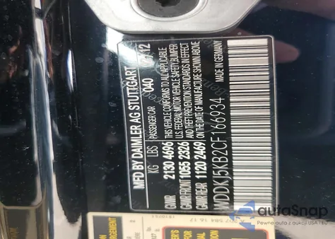 2012 Mercedes-Benz E 350 from USA, damaged, VIN WDDKJ5KB2CF166934